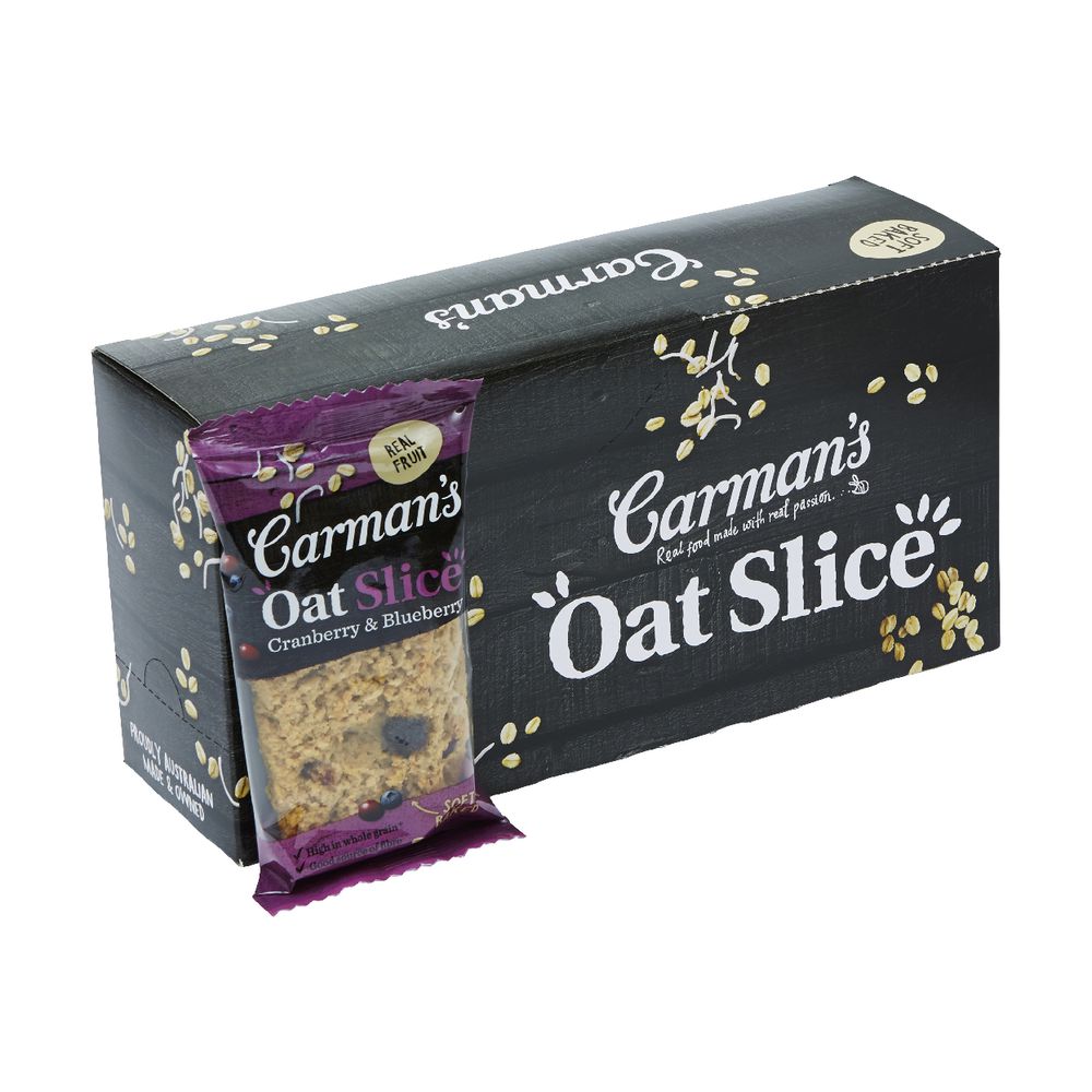 Carman's Oat Slice Cranberry and Blueberry 70g 12 Pack